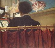 Shinn Everett The Orchestra Pit,Old Proctor's Fifth Avenue Theatre oil painting on canvas